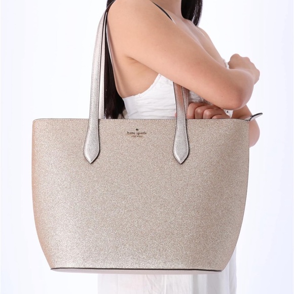 Gold Kate Spade Tote - Picture 1 of 6